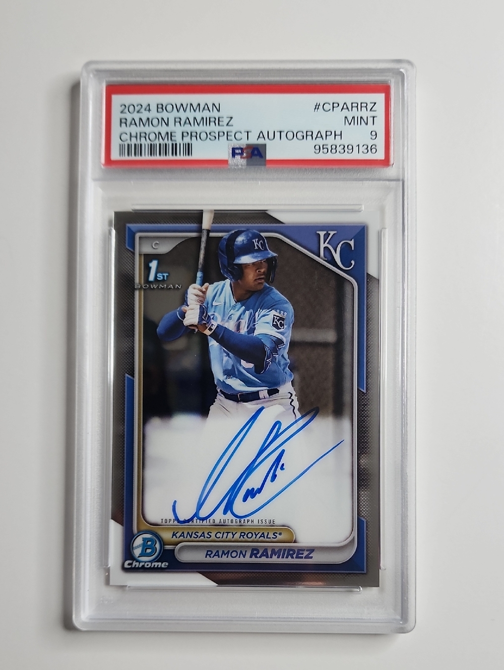 Ramon Ramirez ~ 2024 Bowman ~ Chrome ~ Prospect ~ On Card Autograph ~ PSA 9